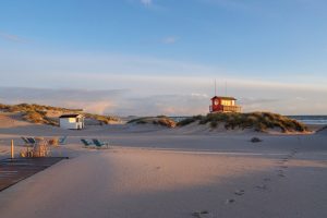 Strand i Skanör Falsterbo i Skåne