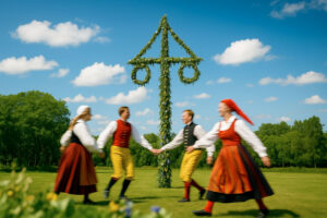 Midsommarfirande på Gässlingen